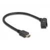 DeLOCK panelowy montażowy przewód HDMI żeński 45° kątowy na męski 30 cm 8K 60 Hz czarny