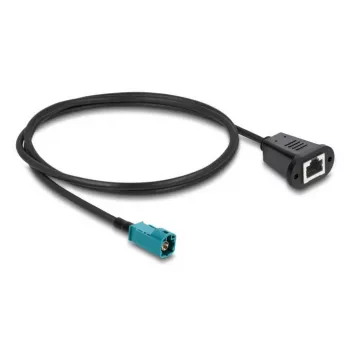Kabel koncentryczny DELOCK 90699 ze złączami HSD Z na RJ-45, 1 m, czarno-niebieski