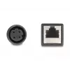 adapter kablowyowy DeLOCK M12 D‑kodowany 4‑pinowe gniazdo żeńskie na RJ45 żeńskie 50 cm