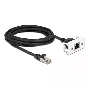 Przedłużacz sieciowy DeLOCK kat.6A 3m S/FTP RJ45 czarny
