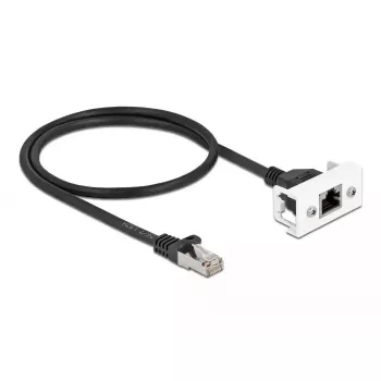 Kabel sieciowy DeLOCK Easy 45 Moduł RJ45 S/FTP Cat.6A 0,5 m czarny