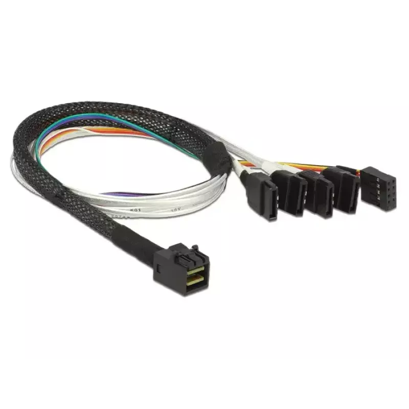 Kabel DeLOCK 0,5 m SFF-8643/4 x SATA 7p