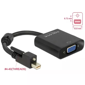 adapter kablowya wideo DeLOCK 62641 Mini DisplayPort na VGA 0,25 m
