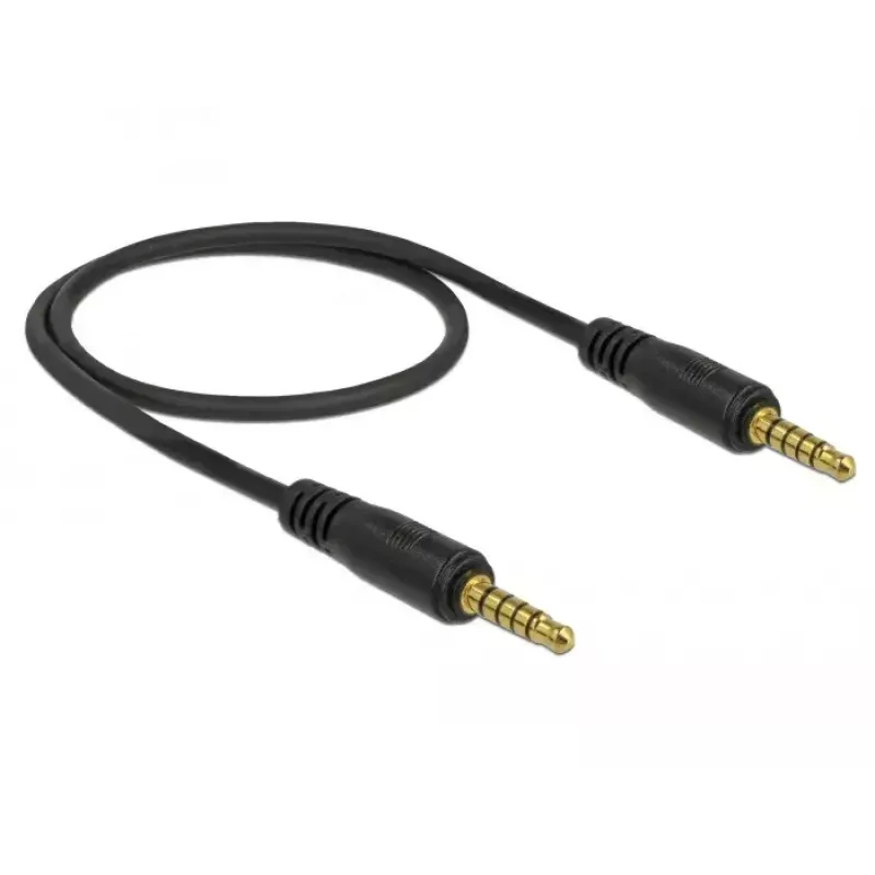 Kabel audio DeLOCK 85695 0,5 m 3,5 mm czarny