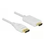Video adapter kablowy DeLOCK 83819 3m DisplayPort HDMI biały