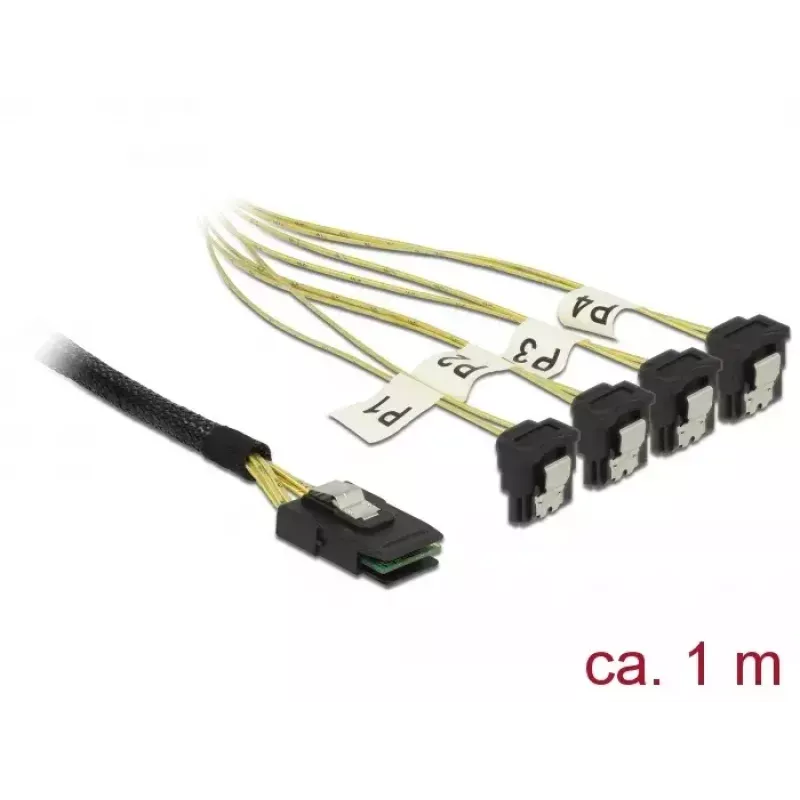 Wewnętrzny kabel zasilający DeLOCK 85687 1 m Mini SAS SFF-8087 na 4 SATA