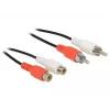 Kabel audio DeLOCK 85807 5 m 2 x RCA czarny czerwony biały