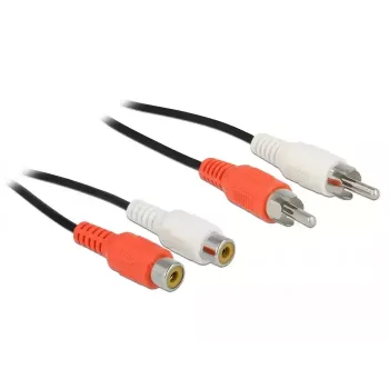 Kabel audio DeLOCK 85807 5 m 2 x RCA czarny czerwony biały