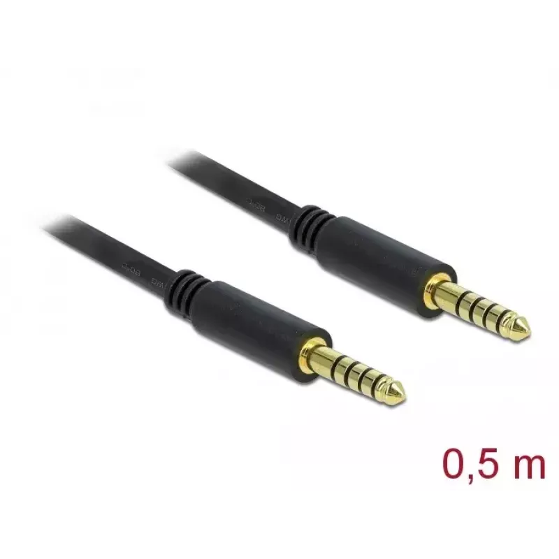 Kabel audio DeLOCK 85790 0.5m 4.4mm Czarny