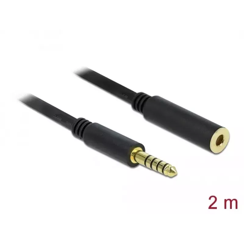 Kabel audio DeLOCK 85797 2m 4,4mm Czarny