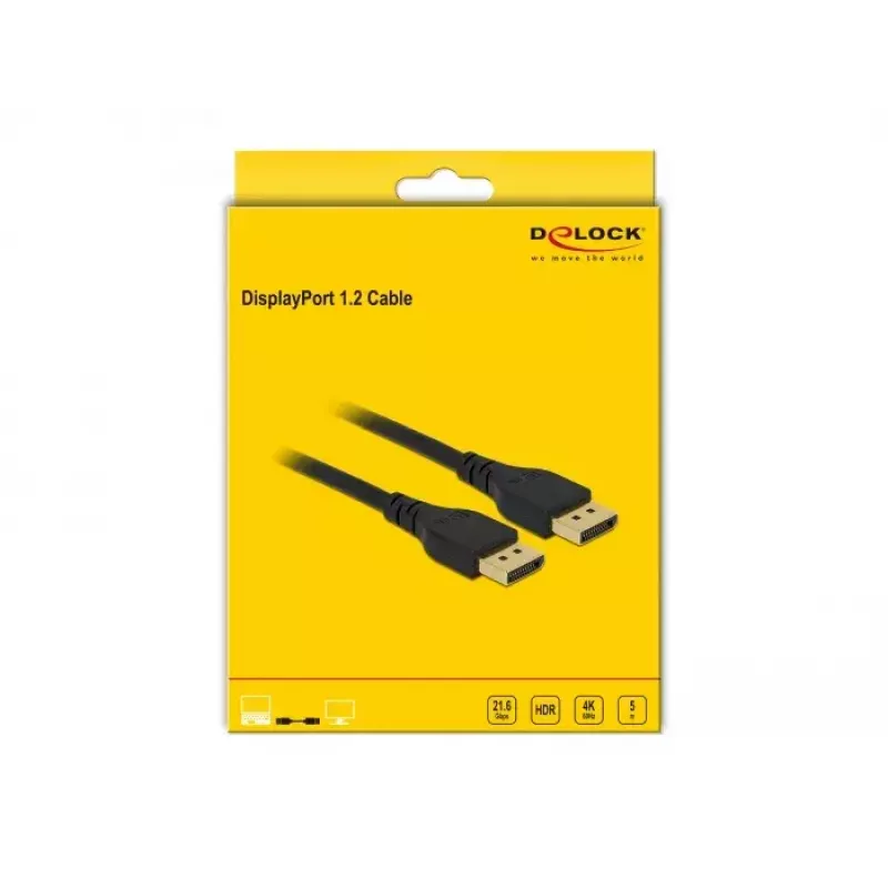 Kabel DisplayPort DeLOCK 85912 4K 60 Hz 5 m bez zatrzasku