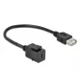Moduł Keystone DeLOCK 86384 płaski czarny USB C