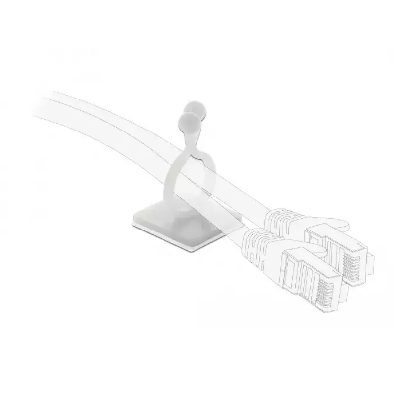 Haczyk na kabel DeLOCK 60175 naturalny 10 sztuk