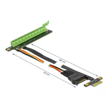 Karta Riser DeLOCK PCI Express x1 na x16 z elastycznym kablem 80 cm