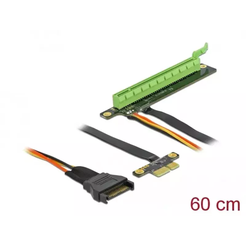 Karta Riser DeLOCK PCI Express x1 na x16 z elastycznym kablem 80 cm