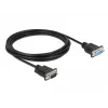 Kabel szeregowy DeLOCK 86603 Czarny 3 m RS-232 Sub-D9