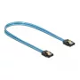 Kabel SATA DeLOCK 82133 efekt UV Glow niebieski 70 cm