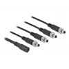 Rozgałęźnik kabla DeLOCK 86588 5.5 x 2.1 mm 1 x żeński na 4 x męski przykręcane