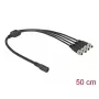 Rozgałęźnik kabla DeLOCK 86588 5.5 x 2.1 mm 1 x żeński na 4 x męski przykręcane