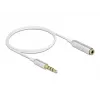 Przedłużacz audio DeLOCK 66072 3.5 mm wtyk męski na żeński ultracienki 0.5 m biały