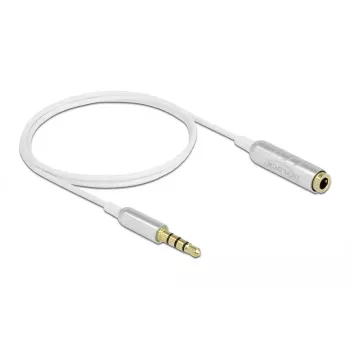 Przedłużacz audio DeLOCK 66072 3.5 mm wtyk męski na żeński ultracienki 0.5 m biały