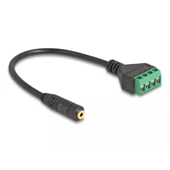 Kabel audio DeLOCK 66294 0,2 m żeński 2,5 mm na końcówkę męską czarny