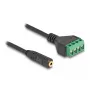 Kabel audio DeLOCK 66295 0,2 m 2,5 mm żeński zacisk męski czarny zielony