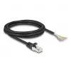 Kabel DeLOCK RJ50 męski do otwartych końcówek przewodów S/FTP 2 m czarny