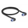 DeLOCK Kabel sieciowy RJ45 Cat.6A S/FTP kątowy 3 m czarny