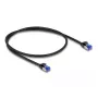 Kabel sieciowy DeLOCK RJ45 Cat.6A S/FTP cienki 0,5 m Czarny