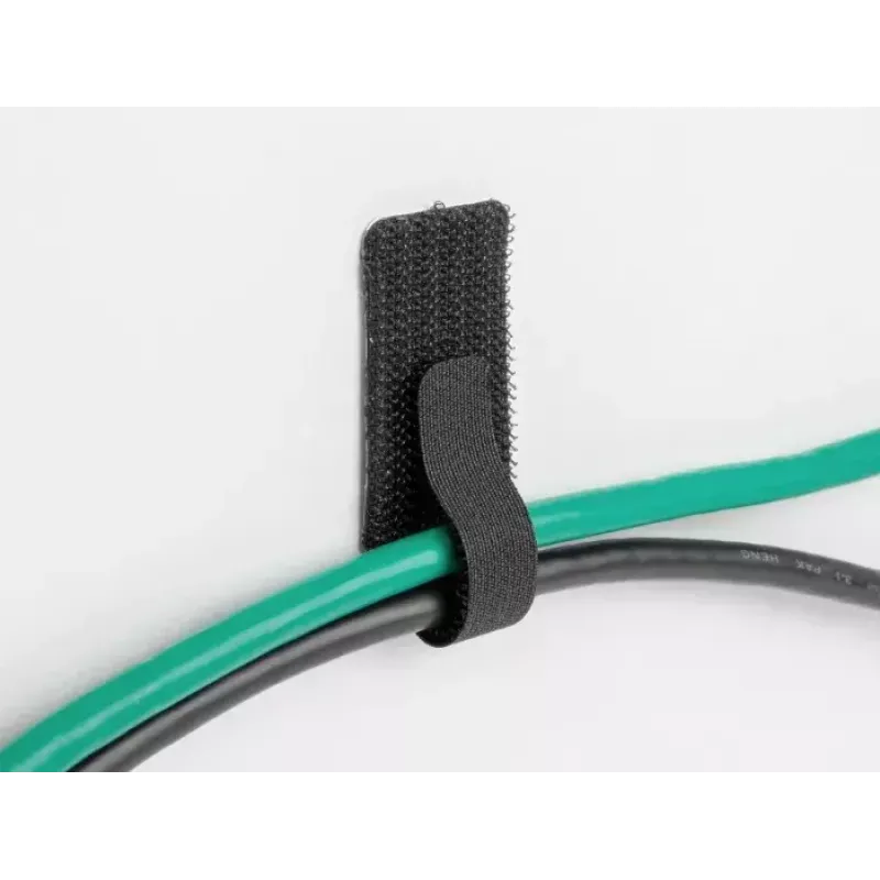 DeLOCK Mini uchwyt na rzepy do kabli 90 mm x 24 mm samoprzylepny 10 sztuk czarny