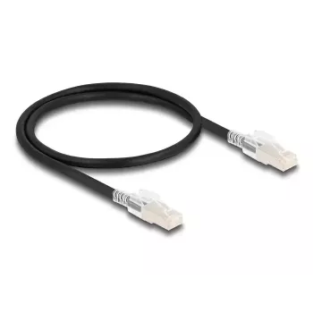Kabel sieciowy DELOCK 80254 Cat6a S/FTP (S-STP) RJ-45 na RJ-45 0,5 m Czarny