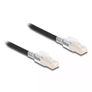 Kabel sieciowy DELOCK 80254 Cat6a S/FTP (S-STP) RJ-45 na RJ-45 0,5 m Czarny