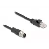adapter kablowyowy DeLOCK M12 D-coded 4-stykowe męskie do RJ45 męskie 50 cm