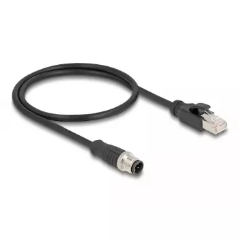 adapter kablowyowy DeLOCK M12 D-coded 4-stykowe męskie do RJ45 męskie 50 cm