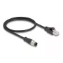 adapter kablowyowy DeLOCK M12 D-coded 4-stykowe męskie do RJ45 męskie 50 cm