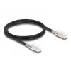 Kabel sieciowy DELOCK 80255 Cat6a S/FTP (S-STP) RJ-45–RJ-45 Czarny 1 m