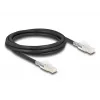 Kabel sieciowy DELOCK 80256 Cat6a S/FTP (S-STP) RJ-45–RJ-45, 2 m, czarny