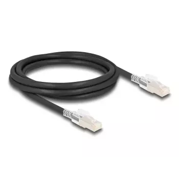 Kabel sieciowy DELOCK 80256 Cat6a S/FTP (S-STP) RJ-45–RJ-45, 2 m, czarny