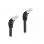 Kabel sieciowy DeLOCK RJ45 Cat.6A 45° w dół kątowy 2 m czarny