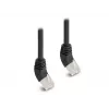 DeLOCK kabel sieciowy RJ45 kat.6A S/FTP 45° skierowany do góry 1 m czarny