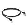 DeLOCK kabel sieciowy RJ45 kat.6A S/FTP 45° skierowany do góry 1 m czarny