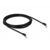 DeLOCK RJ45 Kabel sieciowy Kat.6A S/FTP 45° w dół kątowy 3 m czarny