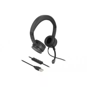 Zestaw słuchawkowy DeLOCK USB Stereo Headset with kabel Remote Control