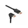 Kabel DisplayPort DeLOCK 8K 60 Hz 1 m wtyk prosty do wtyku 90° w dół kątowego