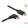 Kabel DisplayPort DeLOCK 8K 60 Hz 1 m męski na męski 90° kątowy