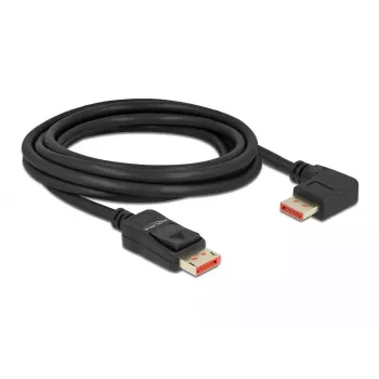 Kabel DisplayPort DeLOCK 8K 60 Hz 3 m męski prosty do męskiego 90° kątowego