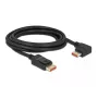 Kabel DisplayPort DeLOCK 8K 60 Hz 3 m męski prosty do męskiego 90° kątowego