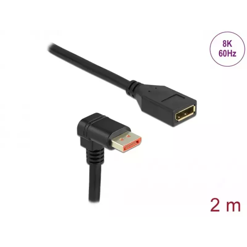 Przedłużacz DisplayPort DeLOCK 87091 2m 90° w dół kątowy