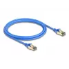 DeLOCK RJ45 Kabel sieciowy Kat.8.1 F/FTP cienki 2 m niebieski
